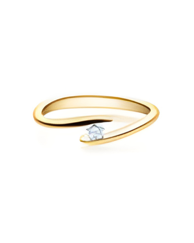 Deneb 0,10 | Oro amarillo - ANILLO DE COMPROMISO EN ORO - Original anillo de compromiso de oro amarillo con un diamante en tensi
