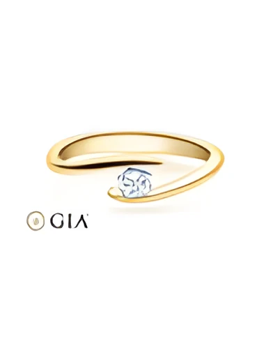 Deneb 0,30 | Oro amarillo - ANILLO DE COMPROMISO EN ORO - Original anillo de pedida de oro amarillo con un diamante en tensión