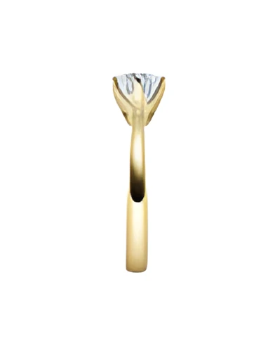 Centauri 0,30 | Oro amarillo - ANILLO DE COMPROMISO EN ORO - Fino y elegante anillo de pedida de oro amarillo con un diamante gr