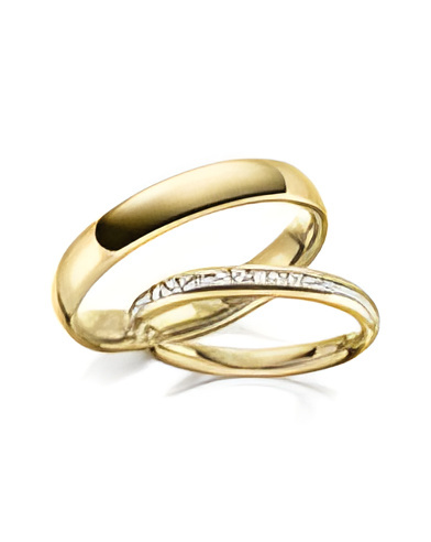 Anillos de boda de oro con diamantes con certificado internacional - Alianzas de boda - 




