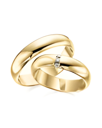 Alianzas de boda brillantes en oro de 14 o 18K con diamantes - Alianzas de boda - 

