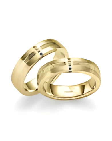 Alianzas de boda de oro con diamantes de colores - Alianzas de boda - 

