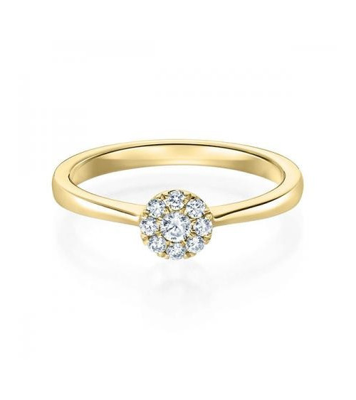 Scorpii 0,15 l Oro amarillo - ANILLO DE COMPROMISO EN ORO - Precioso anillo de compromiso tipo solitario de oro de 18K con 9 dia
