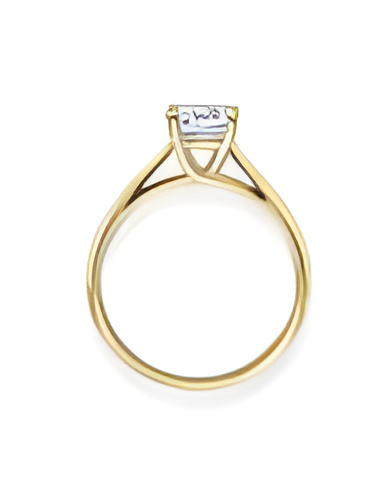 Alnilam 0,10 | Oro amarillo - ANILLO DE COMPROMISO EN ORO - Anillo de pedida original de oro amarillo con un diamante talla bril