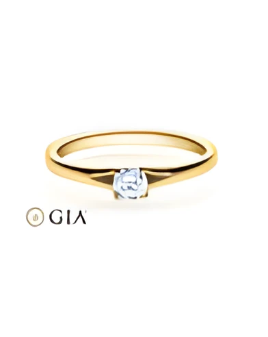 Fénix 0,30 | Oro amarillo - ANILLO DE COMPROMISO EN ORO - Precioso anillo de pedida de diseño de oro amarillo con un exclusivo d