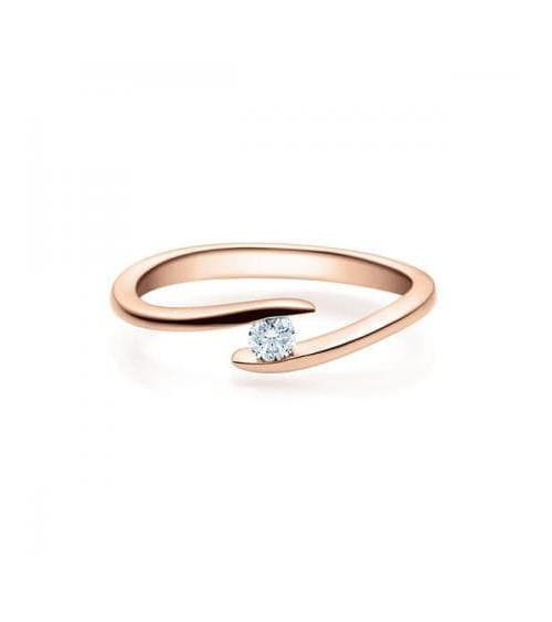 Deneb 0,08 l Oro rosa - ANILLOS DE COMPROMISO EN ORO ROSA - Original anillo de compromiso para ella de oro rosa con un diamante