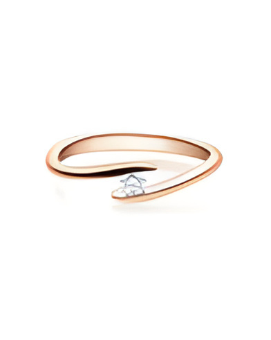 Deneb 0,08 | Oro rosa - ANILLOS DE COMPROMISO EN ORO ROSA - Original anillo de compromiso para ella de oro rosa con un diamante