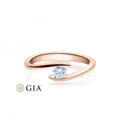 Deneb 0,30 l Oro rosa - ANILLOS DE COMPROMISO EN ORO ROSA - Original anillo de compromiso para ella de oro rosa con un diamante