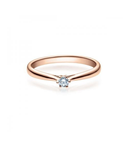 Achernar 0,10 l Oro rosa - ANILLOS DE COMPROMISO EN ORO ROSA - Anillo de compromiso rosa para mujer con un diamante natural étic