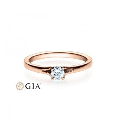 Fénix 0,30 l Oro rosa - ANILLOS DE COMPROMISO EN ORO ROSA - Precioso anillo de compromiso de oro rosa con un diamante en tensión