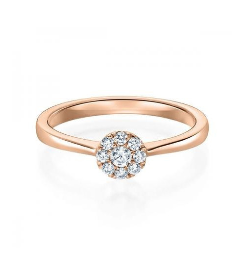 Scorpii 0,15 l Oro rosa - ANILLOS DE COMPROMISO EN ORO ROSA - Anillo para lucir en oro rosa 18K con 9 diamantes naturales éticos