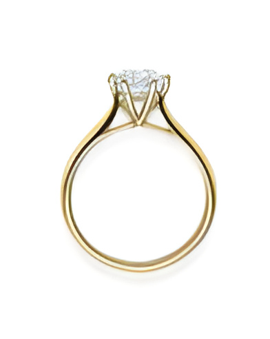Achernar 0,30 | Oro amarillo - ANILLO DE COMPROMISO EN ORO - Anillo de pedida de oro con un extraordinario diamante natural