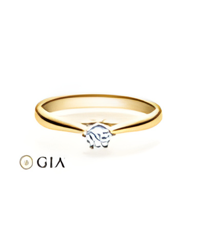 Achernar 0,30 | Oro amarillo - ANILLO DE COMPROMISO EN ORO - Anillo de pedida de oro con un extraordinario diamante natural