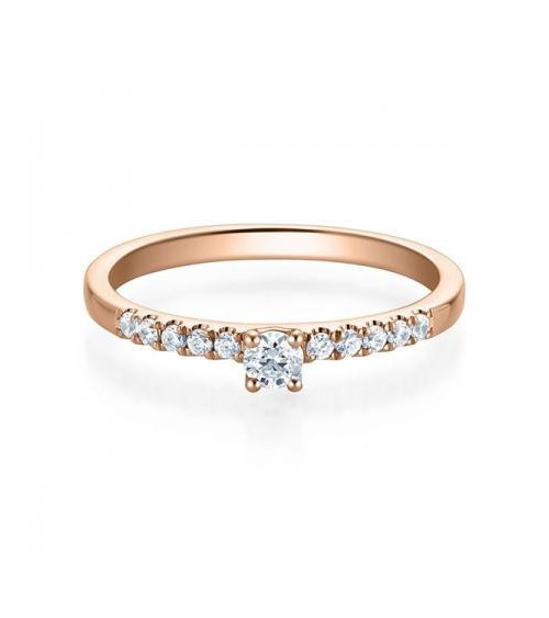 Aldebarán 0,25 l Oro rosa - ANILLOS DE COMPROMISO EN ORO ROSA - Anillo para la pedida con diamantes naturales sostenibles en oro
