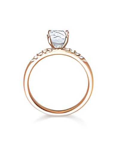 Aldebarán 0,43 | Oro rosa - ANILLOS DE COMPROMISO EN ORO ROSA - Anillo de compromiso con diamantes sostenibles confeccionado en 