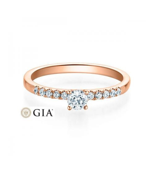 Aldebarán 0,43 l Oro rosa - ANILLOS DE COMPROMISO EN ORO ROSA - Anillo de compromiso con diamantes sostenibles confeccionado en 