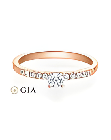 Aldebarán 0,43 | Oro rosa - ANILLOS DE COMPROMISO EN ORO ROSA - Anillo de compromiso con diamantes sostenibles confeccionado en 