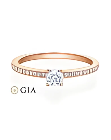 Antares 0,38 | Oro rosa - ANILLOS DE COMPROMISO EN ORO ROSA - Alianza de oro rosa de 18K con diamantes para la pedida de mano