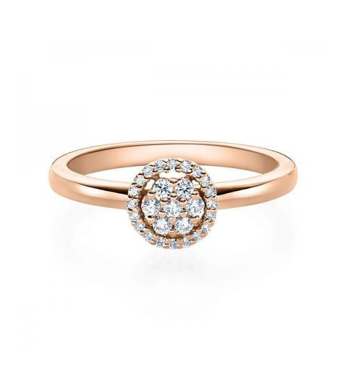 Orionis 0,15 l Oro rosa - ANILLOS DE COMPROMISO EN ORO ROSA - Anillo de pedida en oro rosa de 18K con 27 diamantes G,vsi