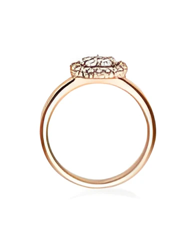 Orionis 0,15 | Oro rosa - ANILLOS DE COMPROMISO EN ORO ROSA - Anillo de pedida en oro rosa de 18K con 27 diamantes G,vsi