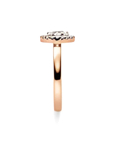Orionis 0,15 | Oro rosa - ANILLOS DE COMPROMISO EN ORO ROSA - Anillo de pedida en oro rosa de 18K con 27 diamantes G,vsi