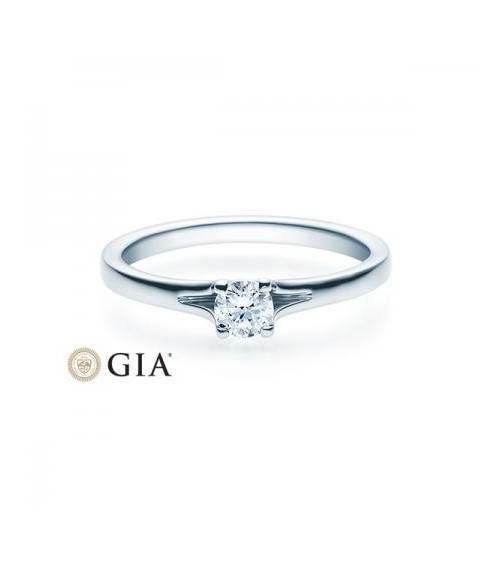 Fénix 0,30 l Oro blanco o Platino - Anillos de compromiso - Anillo de compromiso en platino u oro blanco con un diamante visible