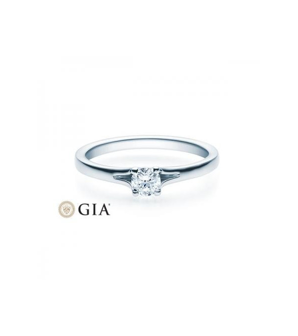 Fénix 0,30 l Oro blanco o Platino - Anillos de compromiso - Anillo de compromiso en platino u oro blanco con un diamante visible