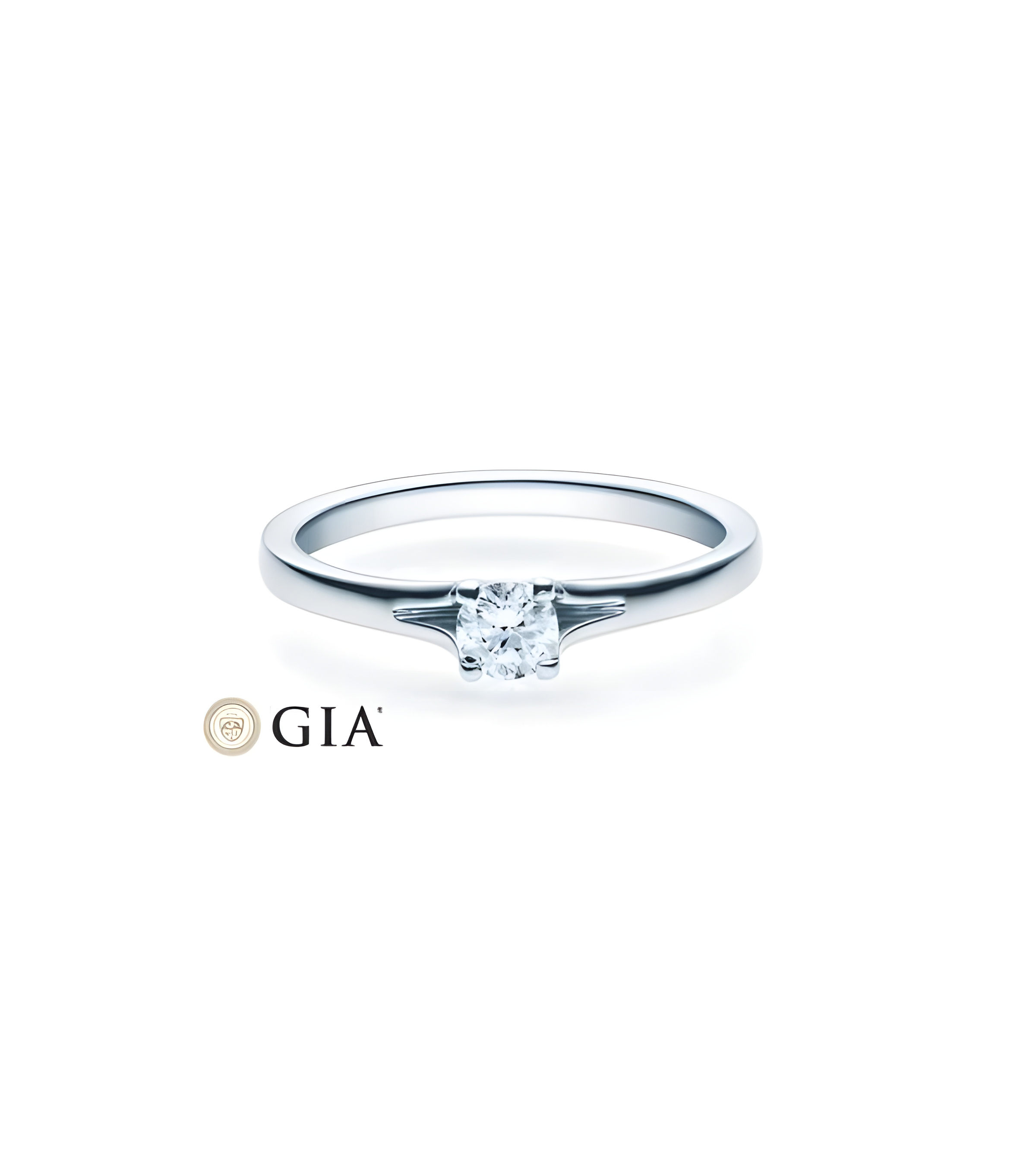 Fénix 0,30 | Oro blanco o Platino - Anillos de compromiso - Anillo de compromiso en platino u oro blanco con un diamante visible