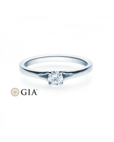 Fénix 0,30 l Oro blanco o Platino - Anillos de compromiso - Anillo de compromiso en platino u oro blanco con un diamante visible