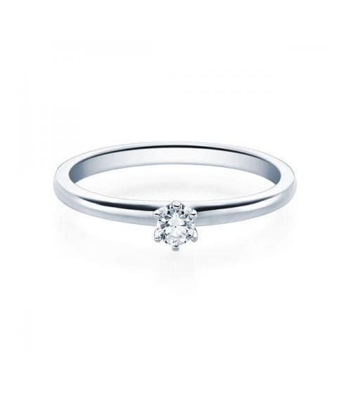 Wezen 0,10 l Oro blanco o Platino - Anillos de compromiso - Clásico anillo de compromiso en oro blanco o platino