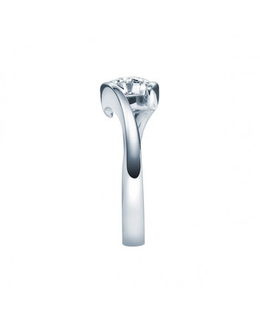 Deneb 0,10 l Oro blanco o Platino - Anillos de compromiso - Anillo de compromiso redondo en oro blanco o platino