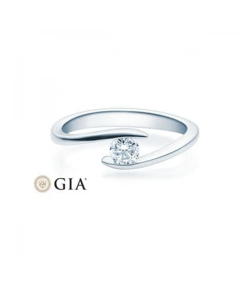 Deneb 0,30 l Oro blanco o Platino - Engagement rings - Anillo de compromiso redondo en platino u oro blanco