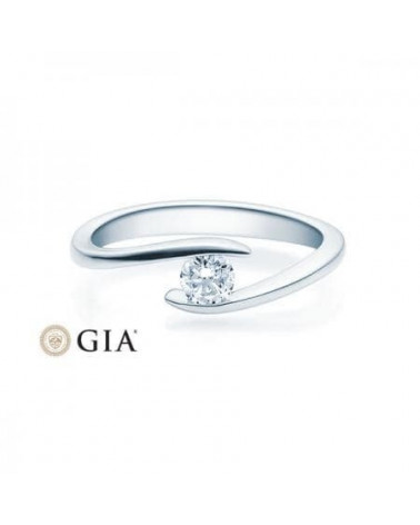 Deneb 0,30 l Oro blanco o Platino - Engagement rings - Anillo de compromiso redondo en platino u oro blanco
