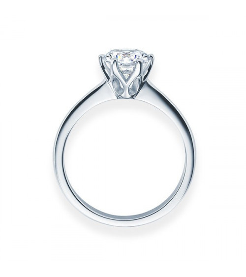 Centauri 0,30 l Oro blanco o Platino - Anillos de compromiso - Anillo de pedida fino y elegante en oro blanco o platino