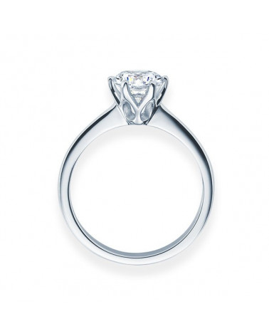 Centauri 0,30 l Oro blanco o Platino - Anillos de compromiso - Anillo de pedida fino y elegante en oro blanco o platino