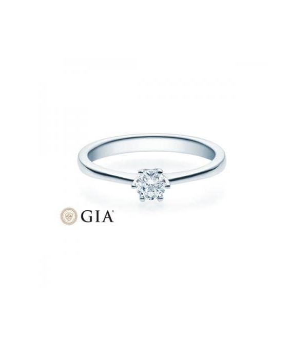 Centauri 0,30 l Oro blanco o Platino - Anillos de compromiso - Anillo de pedida fino y elegante en oro blanco o platino
