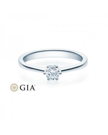 Centauri 0,30 l Oro blanco o Platino - Anillos de compromiso - Anillo de pedida fino y elegante en oro blanco o platino