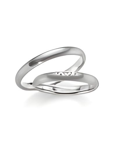 Alianzas de boda mate en oro blanco diseño especial con diamantes - Alianzas de boda - 

