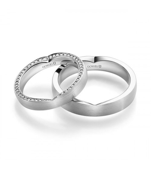 Nuevas alianzas de boda en Platino con diamantes - Alianzas de boda - 

