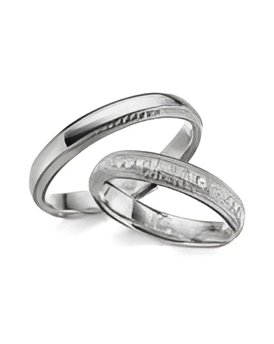Alianzas de matrimonio de Platino para el y para ella - Alianzas de boda - 

