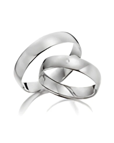 Anillos de boda anchos en Platino con un diamante pequeño - Alianzas de boda - 

