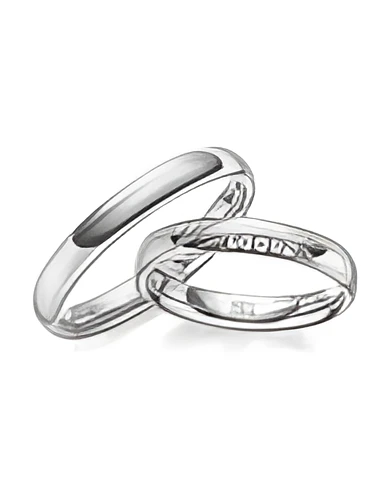 Anillos de matrimonio únicos en Platino con varios diamantes naturales - Alianzas de boda - 

