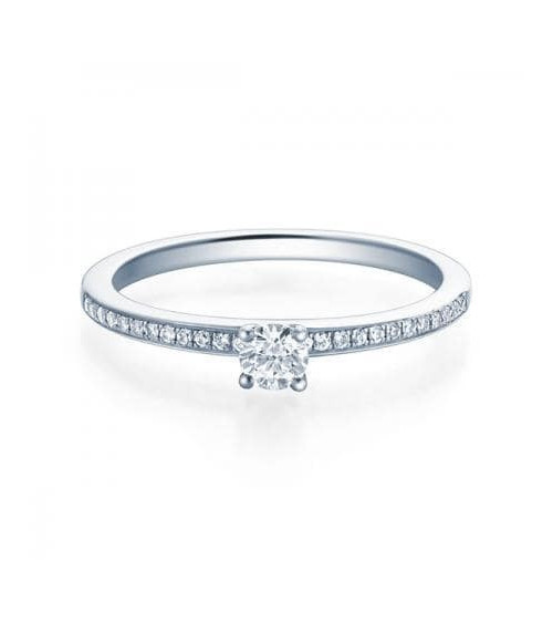 Antares 0,12 l Oro blanco o Platino - Anillos de compromiso - Anillo de pedida con diamantes en platino u oro blanco de 18K