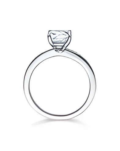Antares 0,12 | Oro blanco o Platino - Anillos de compromiso - Anillo de pedida con diamantes en platino u oro blanco de 18K