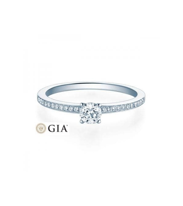 Antares 0,30 l Oro blanco o Platino - Anillos de compromiso - Anillo de pedida con diamantes en platino u oro blanco de 18K