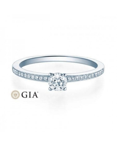 Antares 0,30 l Oro blanco o Platino - Anillos de compromiso - Anillo de pedida con diamantes en platino u oro blanco de 18K