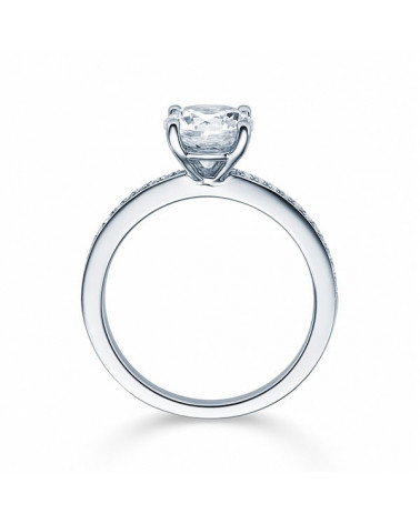 Antares 0,30 l Oro blanco o Platino - Anillos de compromiso - Anillo de pedida con diamantes en platino u oro blanco de 18K