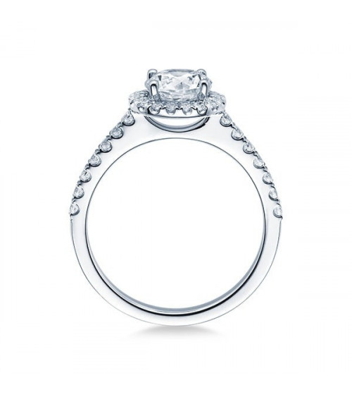 Vega 0,30 l Oro blanco o Platino - Anillos de compromiso - Anillo de compromiso exclusivo en oro blanco o platino con diamantes