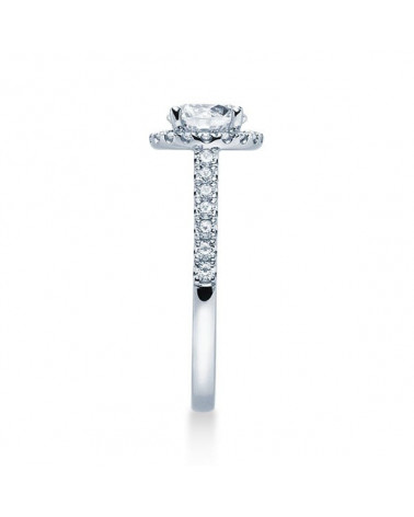 Vega 0,30 l Oro blanco o Platino - Anillos de compromiso - Anillo de compromiso exclusivo en oro blanco o platino con diamantes