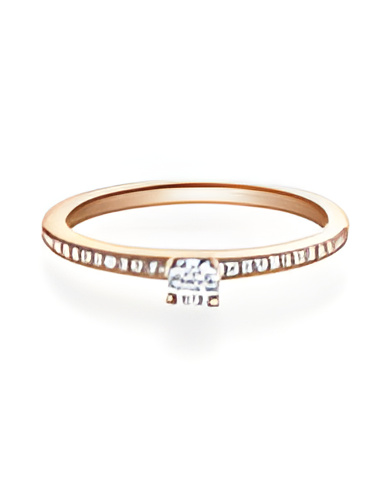 Antares 0,20 | Oro rosa - ANILLOS DE COMPROMISO EN ORO ROSA - Anillo rosa con diamantes para la pedida de mano en oro de 18K
